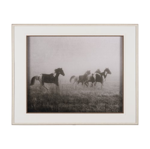 15460 - Painted Horses on the Run by Debra Van Swearingen a Hand Embellished Framed Photo Art Print Matted u
