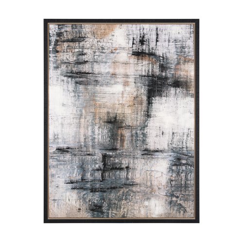 102638-FL - Merge Framed Canvas by Morgan McLaren a Hand Embellished Textured Framed Canvas