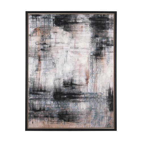 102639-FL - Merge Framed Canvas by Morgan McLaren a Hand Embellished Textured Framed Canvas