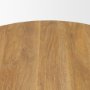 70867 - Shima Round Light Brown Wood W/Arched Legs Coffee Table