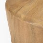 70867 - Shima Round Light Brown Wood W/Arched Legs Coffee Table