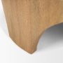 70867 - Shima Round Light Brown Wood W/Arched Legs Coffee Table