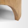 70867 - Shima Round Light Brown Wood W/Arched Legs Coffee Table