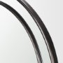 70906 - Tiffany Brushed Black Metal Double Frame Arched Mirror