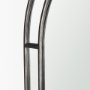 70906 - Tiffany Brushed Black Metal Double Frame Arched Mirror