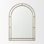 70907 - Tiffany Brushed Gold Double Frame Metal Arched Mirror