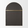 70907 - Tiffany Brushed Gold Double Frame Metal Arched Mirror