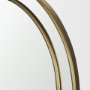 70907 - Tiffany Brushed Gold Double Frame Metal Arched Mirror