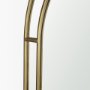 70907 - Tiffany Brushed Gold Double Frame Metal Arched Mirror