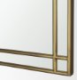 70907 - Tiffany Brushed Gold Double Frame Metal Arched Mirror