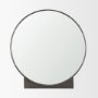 70909 - Tillie Round Gunmetal w/ Textured Metal Frame Wall Mirror