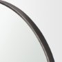 70909 - Tillie Round Gunmetal w/ Textured Metal Frame Wall Mirror
