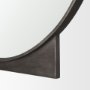 70909 - Tillie Round Gunmetal w/ Textured Metal Frame Wall Mirror