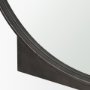 70909 - Tillie Round Gunmetal w/ Textured Metal Frame Wall Mirror