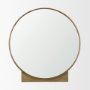 70910 - Tillie Round Brushed Gold Metal Frame Wall Mirror