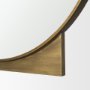 70910 - Tillie Round Brushed Gold Metal Frame Wall Mirror