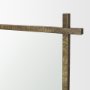 70912 - Tori Textured Gold Metal Cross Frame Wall Mirror