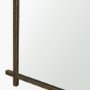 70912 - Tori Textured Gold Metal Cross Frame Wall Mirror