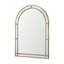70907 - Tiffany Brushed Gold Double Frame Metal Arched Mirror