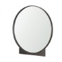 70909 - Tillie Round Gunmetal w/ Textured Metal Frame Wall Mirror