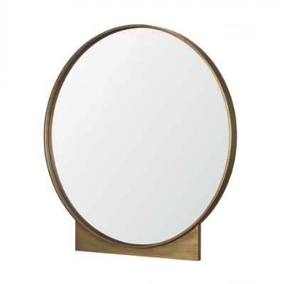 70910 - Tillie Round Brushed Gold Metal Frame Wall Mirror