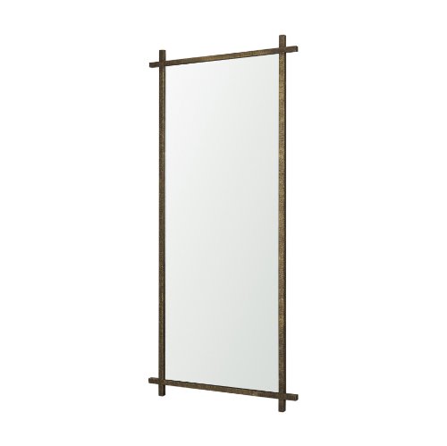 70912 - Tori Textured Gold Metal Cross Frame Wall Mirror