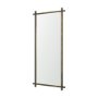 70912 - Tori Textured Gold Metal Cross Frame Wall Mirror