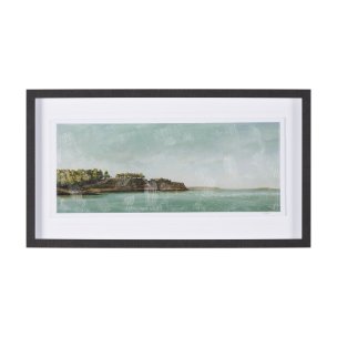 Coastal Destination by Mercana Studio a Hand Embellished Framed Art Print Matted under Glass