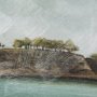 15458 - Coastal Destination by Mercana Studio a Hand Embellished Framed Art Print Matted under Glass
