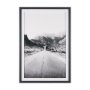 15461 - Road to Old West BW by Nathan Larson a Hand Embellished Framed Photo Art Print Matted under Glass