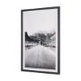 15461 - Road to Old West BW by Nathan Larson a Hand Embellished Framed Photo Art Print Matted under Glass