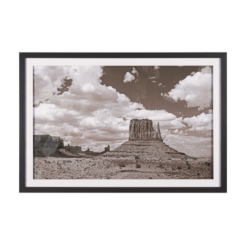 15462 - Monument Valley II Sepia by Debra Van Swearingen a Hand Embellished Framed Photo Art Print Matted un