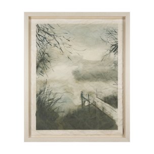 Down By The Dock by Mercana Studio a Hand Embellished Framed Art Print Matted under Glass