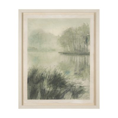 15473 - Over At The Lake by Mercana Studio a Hand Embellished Framed Art Print Matted under Glass