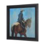 15487 - Round Up I Cowboy and Horse by Mercana Studio a Hand Embellished Framed Art Print Matted under Glass