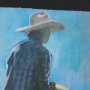 15487 - Round Up I Cowboy and Horse by Mercana Studio a Hand Embellished Framed Art Print Matted under Glass