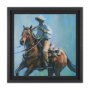 15488 - Round Up II Cowboy and Horse by Mercana Studio Hand Embellished Framed Art Print Matted under Glass