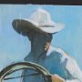 15488 - Round Up II Cowboy and Horse by Mercana Studio Hand Embellished Framed Art Print Matted under Glass