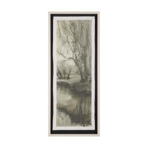 Beyond the Rain II by Mercana Studio a Hand Embellished Framed Art Print Matted under Glass