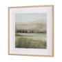 15515 - Rolling Fields I Hand Embellished Brown Framed Watercolor Art Print on Paper Mounted with Backing