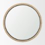70923 - Vasie Black Wood w/ Jute Round Mirror