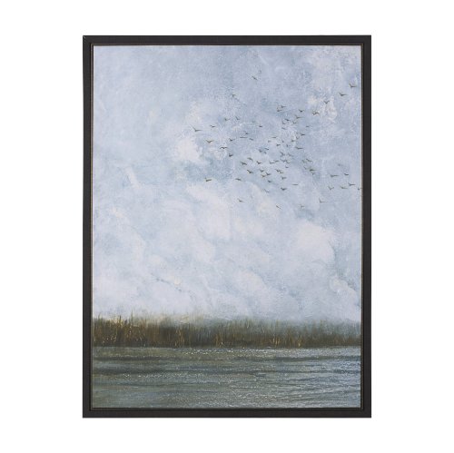 102634-FL - Spring is Coming I by Mercana Studio a Hand Embellished Textured Framed Canvas