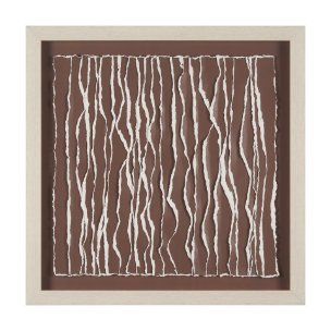Tattered Waves I by Studio M a handmade Original Framed 3D Textured Artwork under Glass