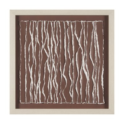 15517 - Tattered Waves I by Studio M a handmade Original Framed 3D Textured Artwork under Glass