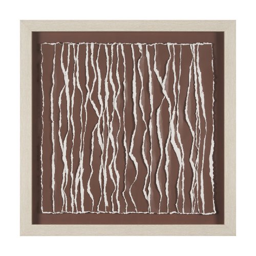 15517 - Tattered Waves I by Studio M a handmade Original Framed 3D Textured Artwork under Glass