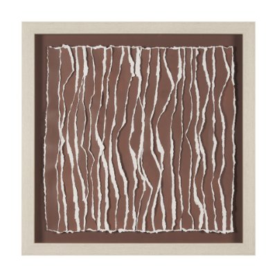 15518 - Tattered Waves II by Studio M a handmade Original Framed 3D Textured Artwork under Glass