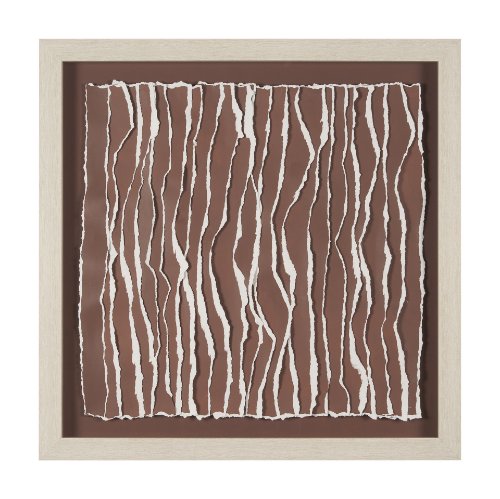 15518 - Tattered Waves II by Studio M a handmade Original Framed 3D Textured Artwork under Glass