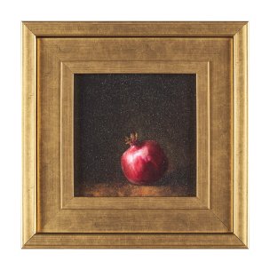 Lonely Pomegranate by Mercana Studio a Hand Embellished Framed Art Print
