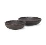 70927 - Wendell Dark Brown Wood w/ Wood Beads Round Bowls