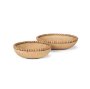 70928 - Wendell Light Brown Wood w/ Wood Bead Round Bowls